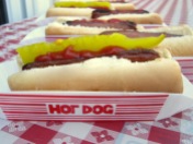 Baseball party hot dogs